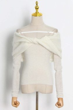 Alberta Knitted Blouse - Y2K Summer Grunge Top, 90S Fashion, Retro Style, Pastel Goth Outfits