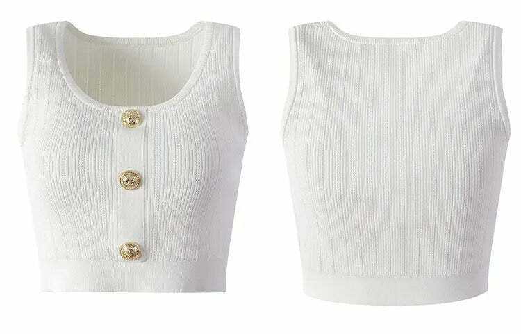 Alene Knitted Top - Y2K Summer, 90S Grunge, Retro Style, Baby Tees, Y2K Club & Party