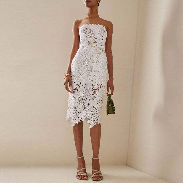 Alexa Midi Dress - Y2K Summer Grunge Outfit, 90S Fashion, Retro Style, Pastel Goth Vibes