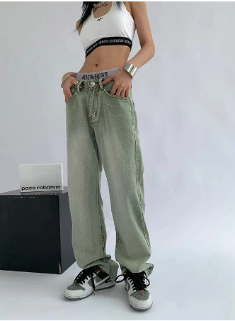 Alice Baggy Casual Jeans - Y2K Summer & 90S Grunge Fashion, Retro Hip Hop, Y2K Club & Party Outfits