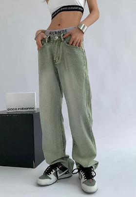 Alice Baggy Casual Jeans - Y2K Summer & 90S Grunge Fashion, Retro Hip Hop, Y2K Club & Party Outfits