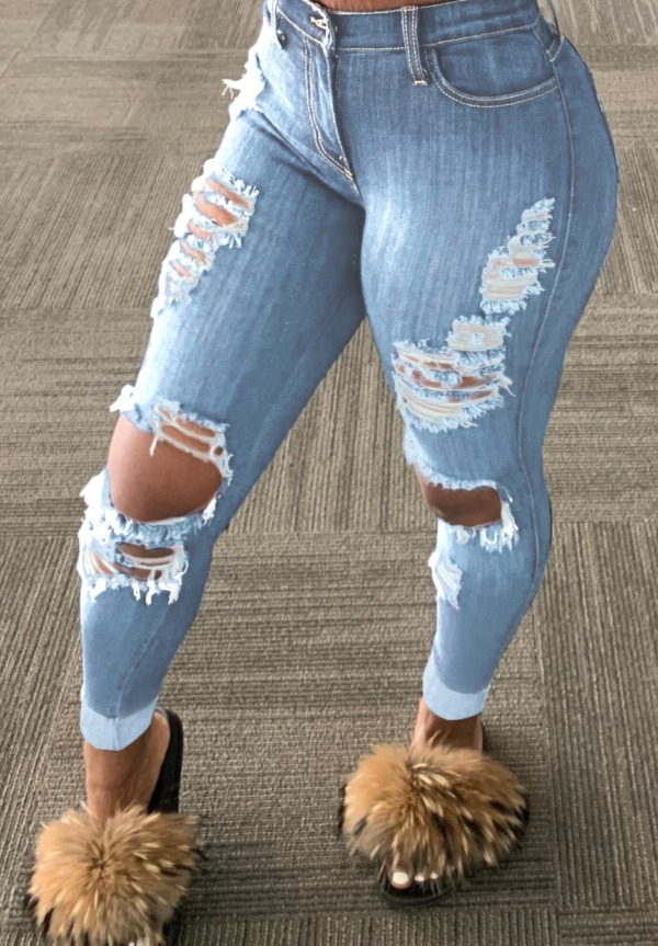 Alice Grunge Ripped Jeans - Y2K Summer, 90S Fashion, Retro Style, Y2K Club & Party Outfits