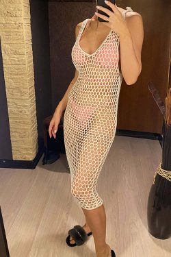 Amanda Beach Dress - Y2K Summer Outfit, 90S Fashion, Grunge, Retro Style, Pastel Goth