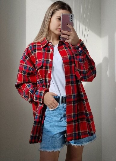 Amara Oversized Shirt For Women - Y2K Summer, 90S Grunge, Retro, Pastel Goth, Y2K Club Out Amara Oversized Shirt For Women - Y2K Summer, 90S Grunge, Retro, Pastel Goth, Y2K Club Out