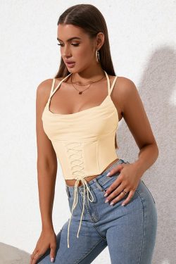 Amber Crop Top - Y2K Summer, 90S Grunge, Retro Style, Y2K Party, Y2K Club, Y2