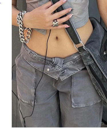 Amelia Denim Baggy Jeans - Y2K Summer Grunge, 90S Retro, Hip Hop Fashion, Y2K Club Outfits Amelia Denim Baggy Jeans - Y2K Summer Grunge, 90S Retro, Hip Hop Fashion, Y2K Club Outfits