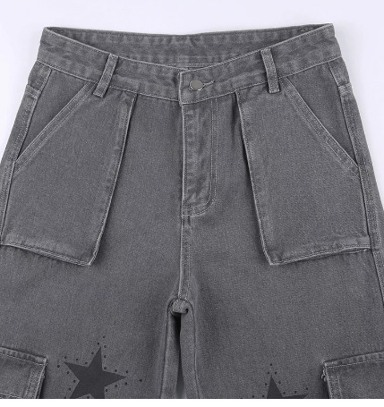 Amelia Denim Baggy Jeans - Y2K Summer Grunge, 90S Retro, Hip Hop Fashion, Y2K Club Outfits Amelia Denim Baggy Jeans - Y2K Summer Grunge, 90S Retro, Hip Hop Fashion, Y2K Club Outfits