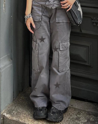 Amelia Denim Baggy Jeans - Y2K Summer Grunge, 90S Retro, Hip Hop Fashion, Y2K Club Outfits Amelia Denim Baggy Jeans - Y2K Summer Grunge, 90S Retro, Hip Hop Fashion, Y2K Club Outfits