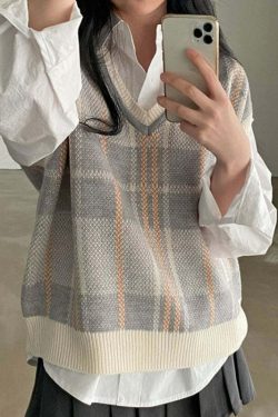 Amelia Knitted Vest - Y2K Summer Grunge, 90S Retro Style, Y2K Club & Party Outfits