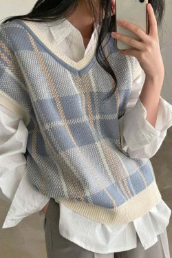 Amelia Knitted Vest - Y2K Summer Grunge, 90S Retro Style, Y2K Club & Party Outfits