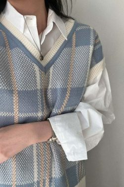 Amelia Knitted Vest - Y2K Summer Grunge, 90S Retro Style, Y2K Club & Party Outfits