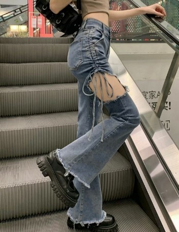 Amira Slim Flare Pants - Y2K Summer Grunge, 90S Retro, Pastel Goth, Y2K Club & Party Out