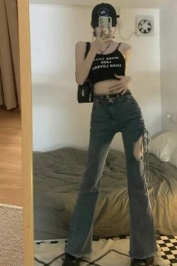 Amira Slim Flare Pants - Y2K Summer Grunge, 90S Retro, Pastel Goth, Y2K Club & Party Out