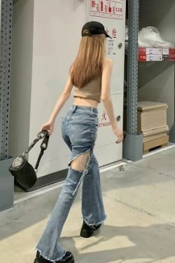 Amira Slim Flare Pants - Y2K Summer Grunge, 90S Retro, Pastel Goth, Y2K Club & Party Out