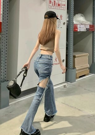 Amira Slim Flare Pants - Y2K Summer Grunge, 90S Retro, Pastel Goth, Y2K Club & Party Out