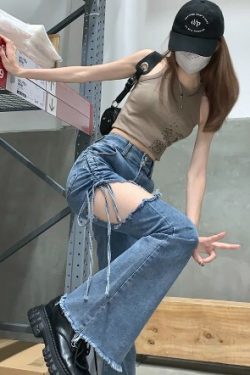 Amira Slim Flare Pants - Y2K Summer Grunge, 90S Retro, Pastel Goth, Y2K Club & Party Out