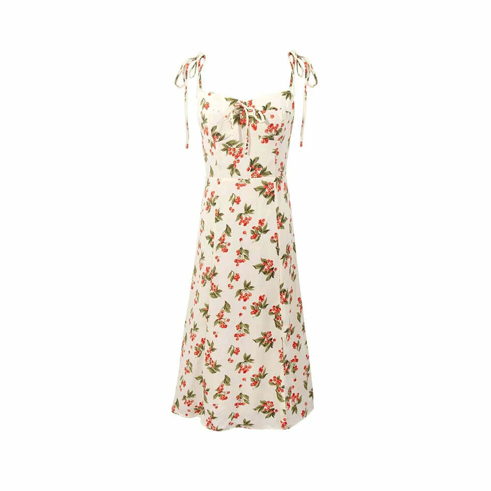 Amitu Midi Dress - Y2K Summer Grunge Outfit, 90S Fashion, Retro Style, Pastel Goth, Y2K Party