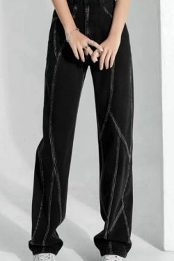 Amy High Waisted Jeans - Y2K Summer & 90S Grunge Fashion, Retro Style, Y2K Club & Party Outfits