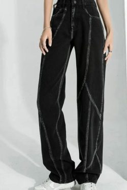 Amy High Waisted Jeans - Y2K Summer & 90S Grunge Fashion, Retro Style, Y2K Club & Party Outfits