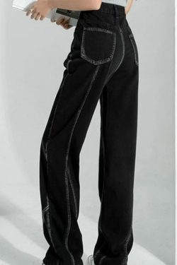 Amy High Waisted Jeans - Y2K Summer & 90S Grunge Fashion, Retro Style, Y2K Club & Party Outfits