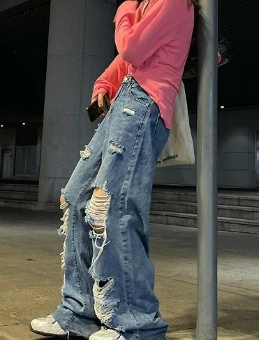 Anastasia Grunge Straight Pants - Y2K Summer, 90S Fashion, Retro Style, Gothic Y2K Outfits