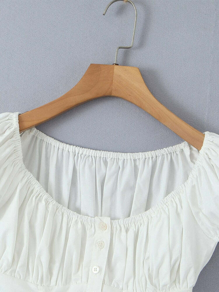 Angela Top - Y2K Summer Grunge Outfit, 90S Fashion, Retro Style, Baby Tees, Y2K Club & Party Wear