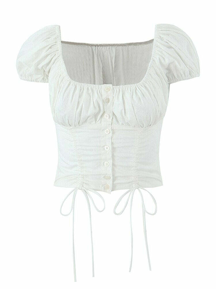 Angela Top - Y2K Summer Grunge Outfit, 90S Fashion, Retro Style, Baby Tees, Y2K Club & Party Wear