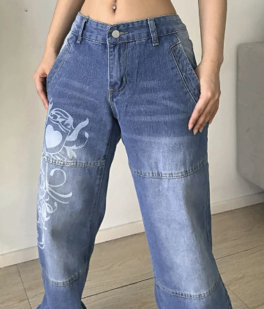 Anna High Waist Cargo Jeans - Y2K Summer, 90S Grunge, Retro Style, Y2K Club & Party Outfits Anna High Waist Cargo Jeans - Y2K Summer, 90S Grunge, Retro Style, Y2K Club & Party Outfits