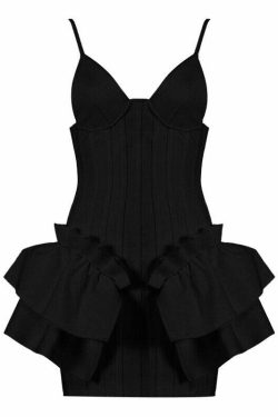 Antonella Mini Dress - Y2K Summer Grunge Outfit, 90S Fashion, Retro Style, Pastel Goth Vibes