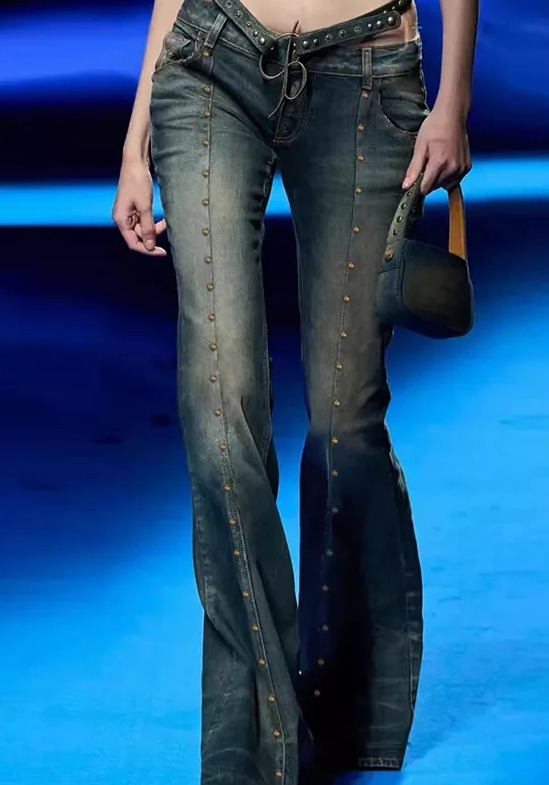 Aria Denim Flared Jeans - Y2K Summer & 90S Retro Style, Grunge, Hip Hop, Pastel Goth Outfits