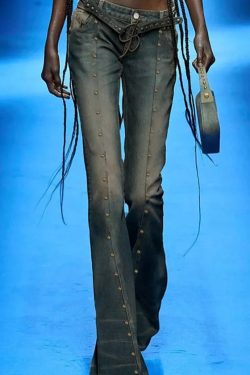 Aria Denim Flared Jeans - Y2K Summer & 90S Retro Style, Grunge, Hip Hop, Pastel Goth Outfits