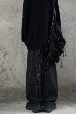 Athena Baggy Jeans - Y2K Summer Grunge, 90S Retro, Pastel Goth, Hip Hop Fashion For Women