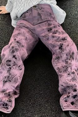 Aubree Oversized High Waisted Jeans - Y2K Grunge, 90S Fashion, Retro Summer & Party Outfits