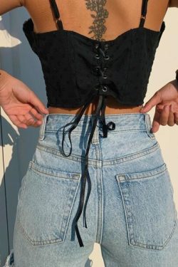 Aubrey Ripped Jeans - Y2K Summer Grunge, 90S Retro Style, Hip Hop Fashion, Y2K Club Outfits