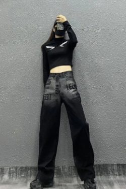 Ava Grunge Loose Cargo Jeans - Y2K Summer, 90S Fashion, Retro Style, Y2K Grunge Outfits