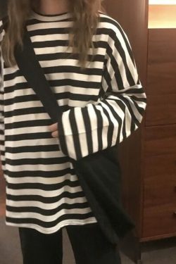 Avalon Striped Shirt - Y2K Summer Grunge, 90S Retro, Pastel Goth, Y2K Club & Party Outfits