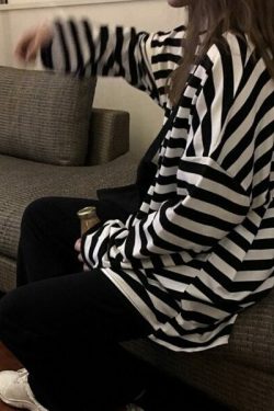 Avalon Striped Shirt - Y2K Summer Grunge, 90S Retro, Pastel Goth, Y2K Club & Party Outfits