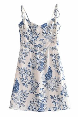 Azure Mini Dress - Y2K Summer Outfit, 90S Fashion, Grunge, Retro Style, Y2K Party & Club Look