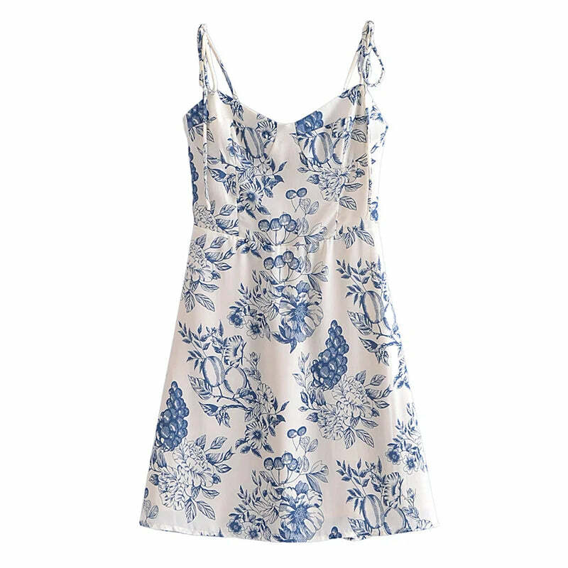 Azure Mini Dress - Y2K Summer Outfit, 90S Fashion, Grunge, Retro Style, Y2K Party & Club Look