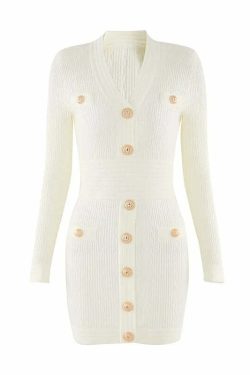 Beatrice Knitted Mini Dress - Y2K Summer, 90S Grunge, Retro Style, Y2K Party & Club Outfits