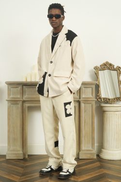 Beige Corduroy Pants - Y2K Summer & 90S Grunge Outfit, Retro Style, Y2K Club & Party Fashion