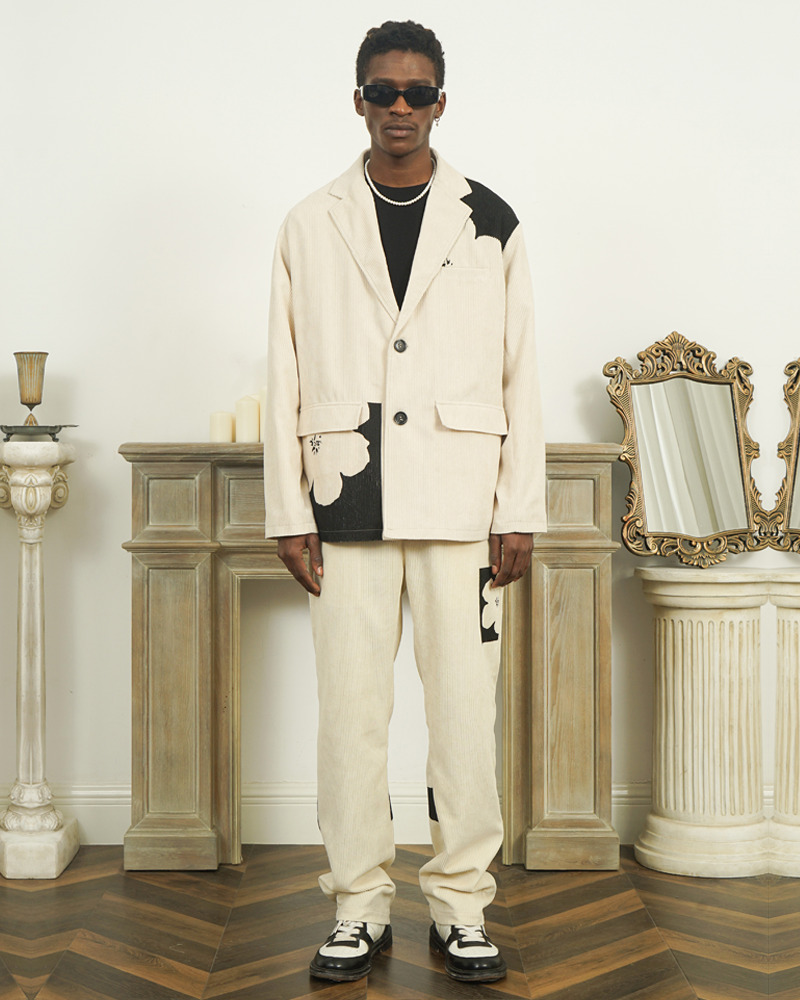 Beige Corduroy Pants - Y2K Summer & 90S Grunge Outfit, Retro Style, Y2K Club & Party Fashion