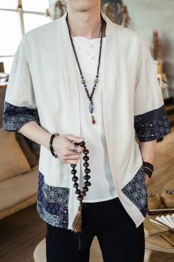 Beige Kimono Cardigan - Y2K Summer & 90S Grunge Outfit, Retro Style, Pastel Goth Fashion