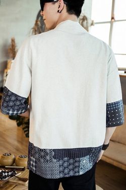 Beige Kimono Cardigan - Y2K Summer & 90S Grunge Outfit, Retro Style, Pastel Goth Fashion