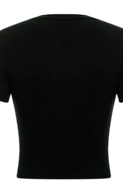 Blakely Y2K Grunge Crop Top - 90S Fashion, Retro Style, Summer Y2K Outfits, Gothic Y2K