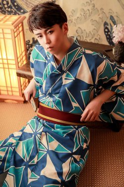 Blue And White Kimono - Y2K Summer Grunge Outfit, 90S Retro Style, Pastel Goth Fashion