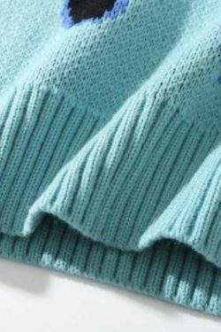 Blue Flame Sweater - Y2K Summer Grunge, 90S Retro Style, Y2K Club & Party Outfits