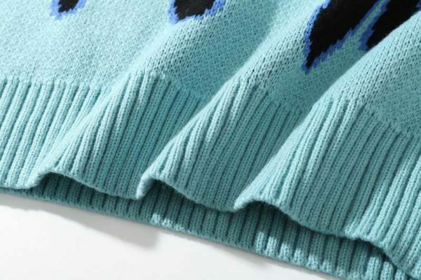 Blue Flame Sweater - Y2K Summer Grunge, 90S Retro Style, Y2K Club & Party Outfits Blue Flame Sweater - Y2K Summer Grunge, 90S Retro Style, Y2K Club & Party Outfits