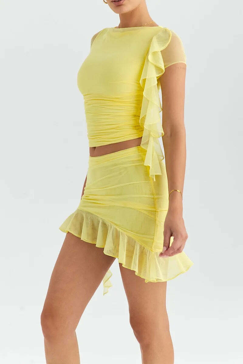 Blumi Two Piece Set - Y2K Summer & 90S Grunge Outfits, Retro Style, Y2K Party & Club Fashion Blumi Two Piece Set - Y2K Summer & 90S Grunge Outfits, Retro Style, Y2K Party & Club Fashion