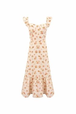 Brena Midi Dress - Y2K Summer Grunge Outfit, 90S Fashion, Retro Style, Pastel Goth Vibes